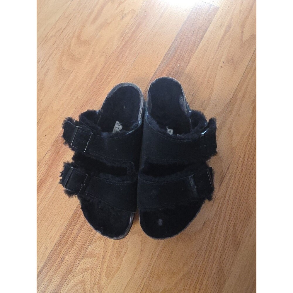 Birkenstock shearling Arizona sandals 39
